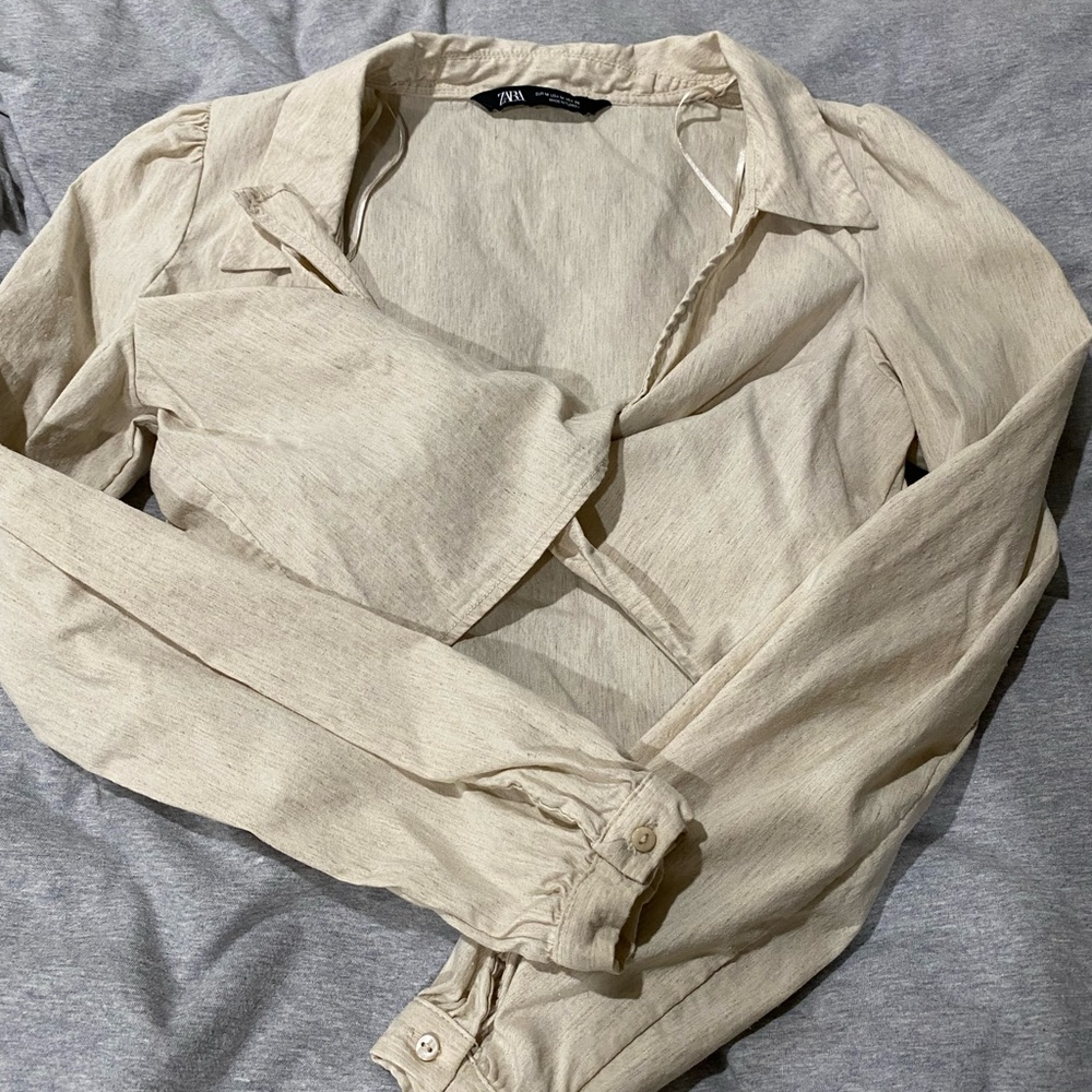 Zara crop top that you tie in the middle.